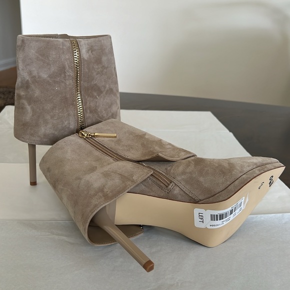 Steve Madden Renee Suede Foldover Point Toe Booties - Picture 5 of 9